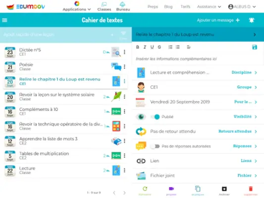 Educartable Enseignant android App screenshot 2